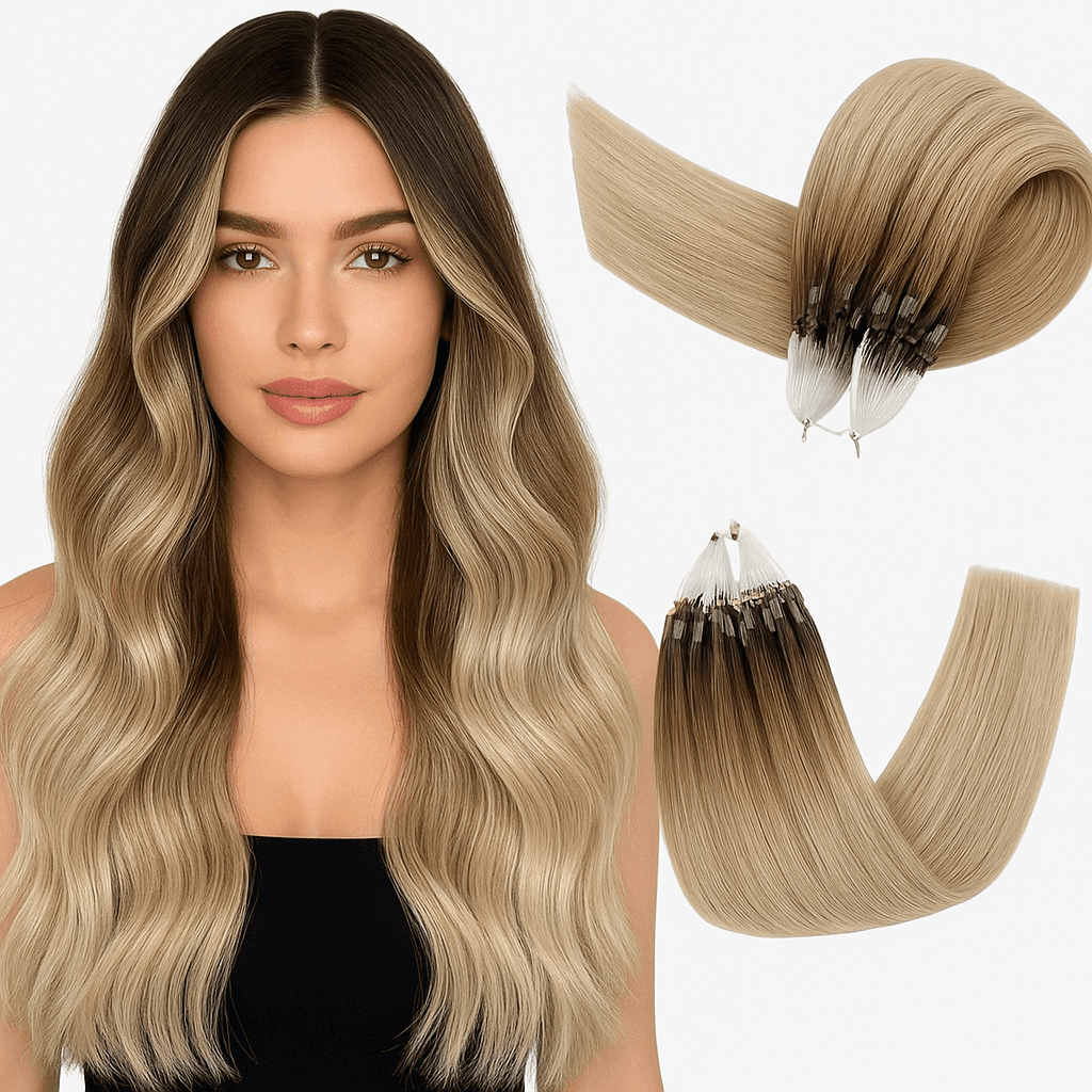 Extensii Microring Russian Hair Ombre #6 #18