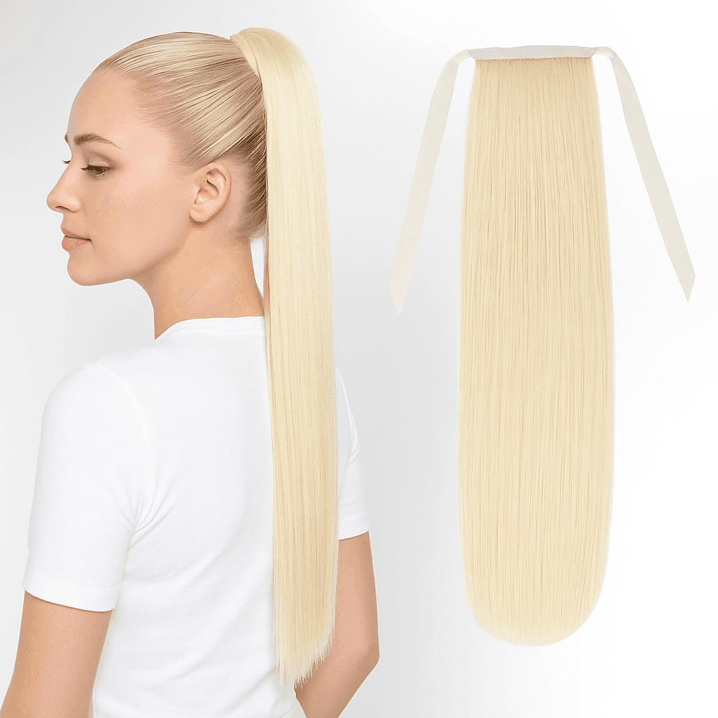 Coada de Păr Luxe #100 Blond Alb