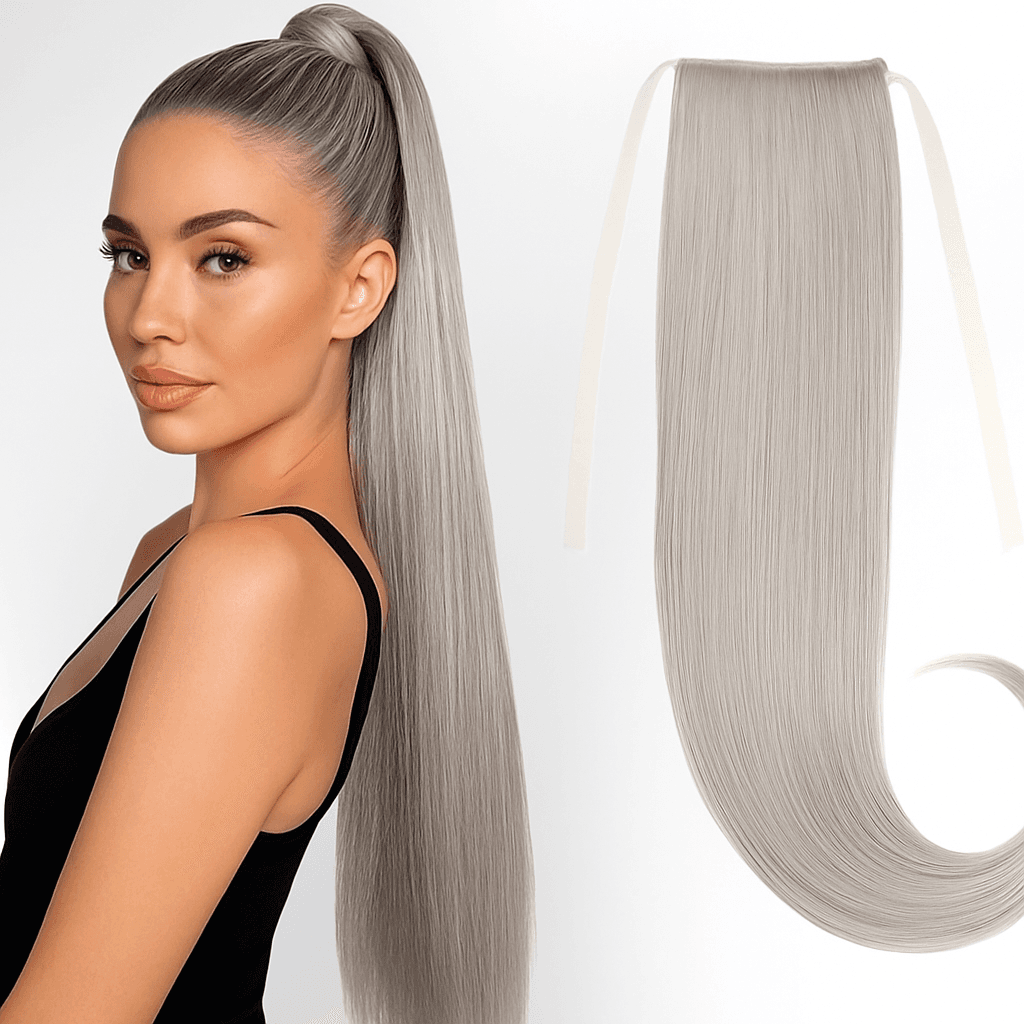 Coada de Păr Luxe Light Grey