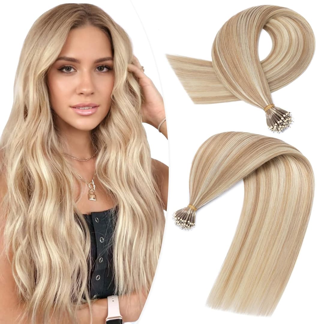 Extensii Nanoring Russian Hair Blond Suvitat
