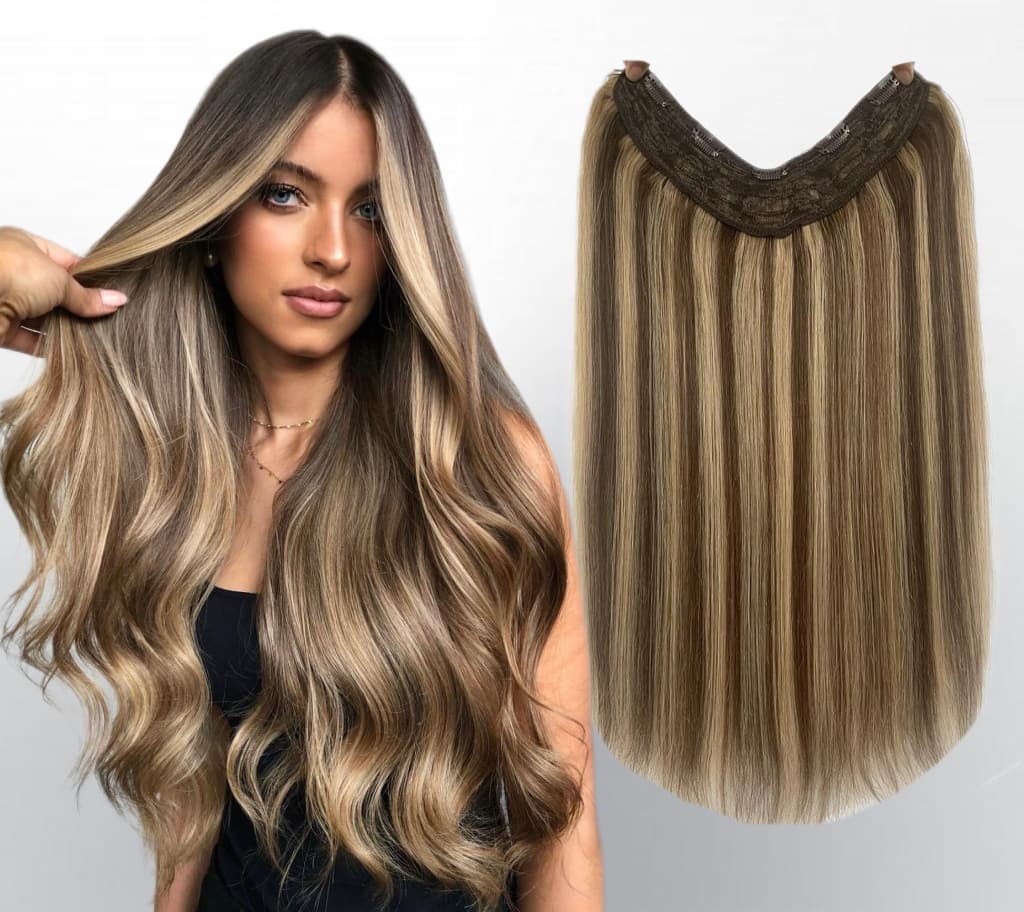 Trese de Par Natural V-SHAPE Luxe Balayage #4/#24