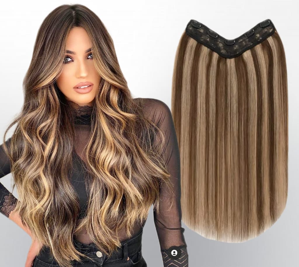 Trese de Par Natural V-Shape Balayage #6/#24