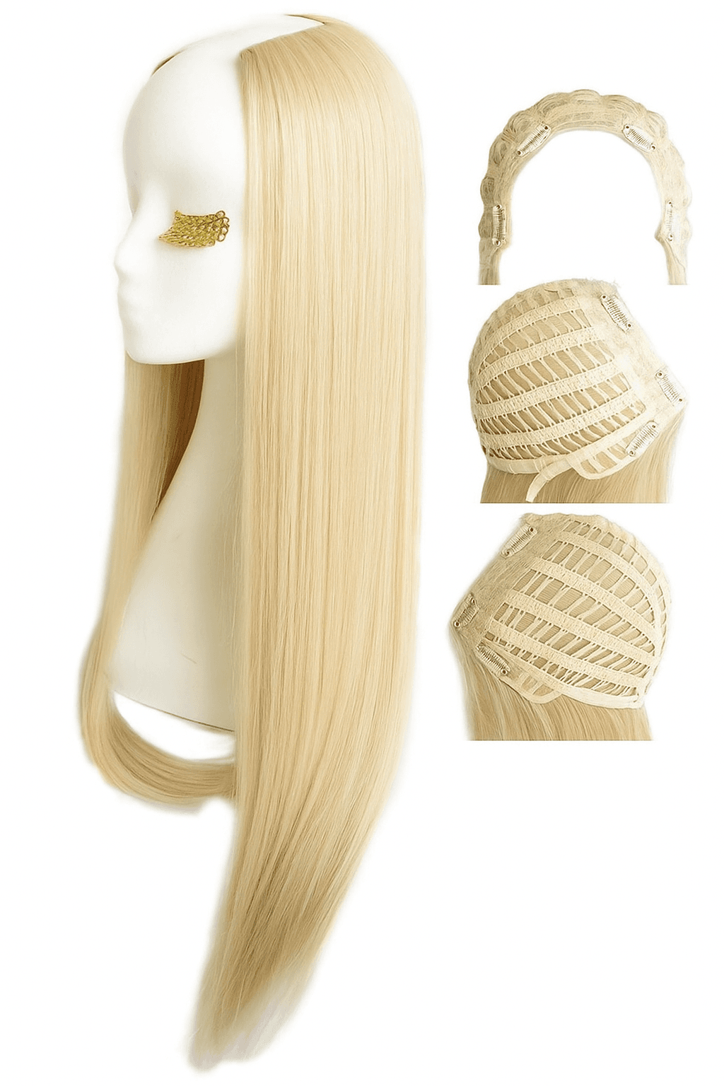 Semiperucă 613 Blond Deschis Păr Drept