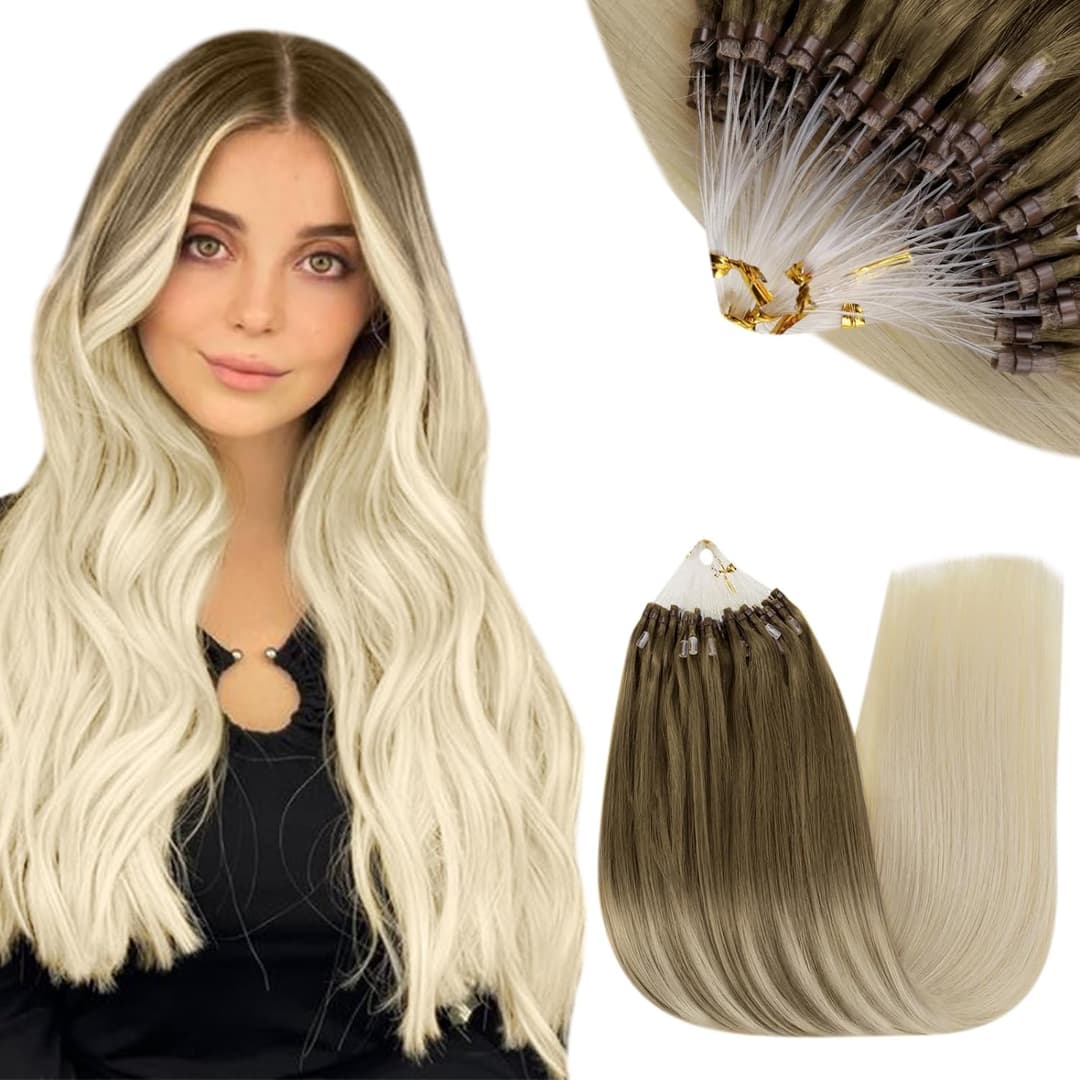 Extensii Microring Russian Hair Ombre #7 Silver