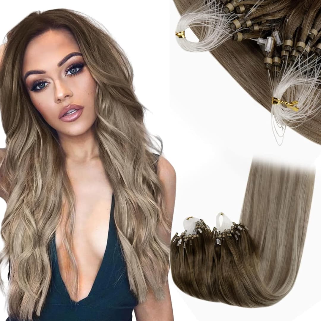 Extensii Microring Russian Hair Ombre #9 Grey