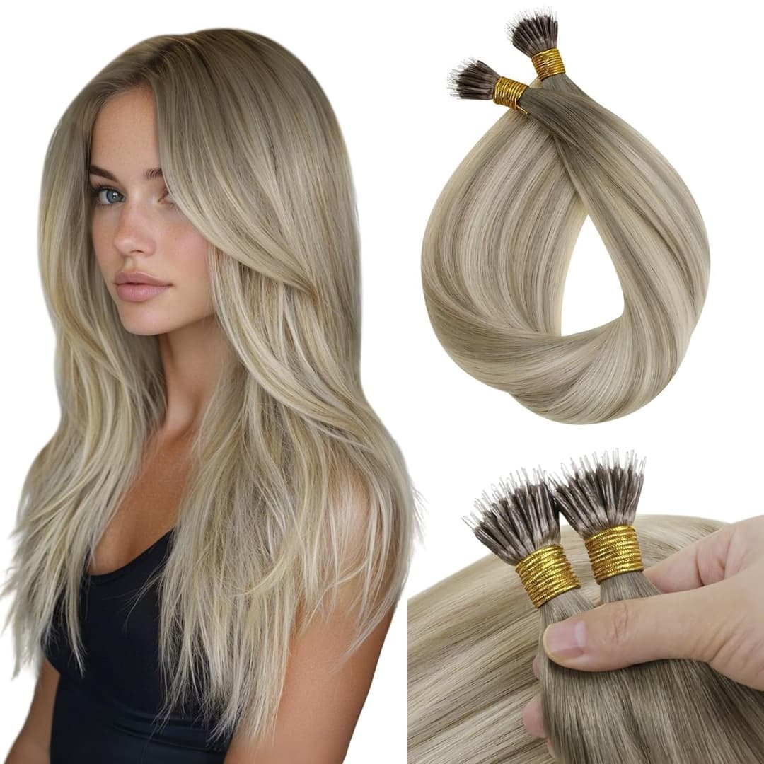 Extensii Nanoring Russian Hair Balayage #8 Silver