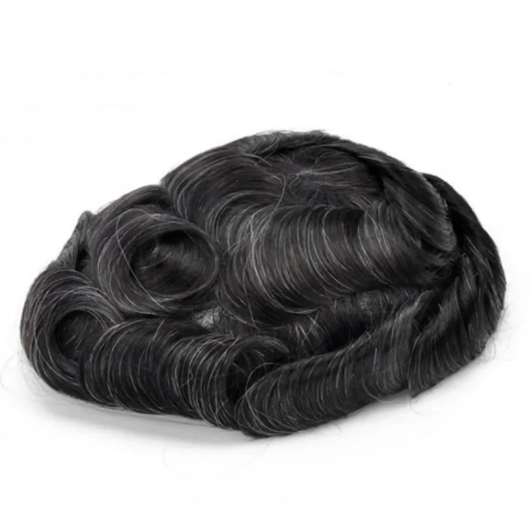 Perucă pentru bărbați negru natural