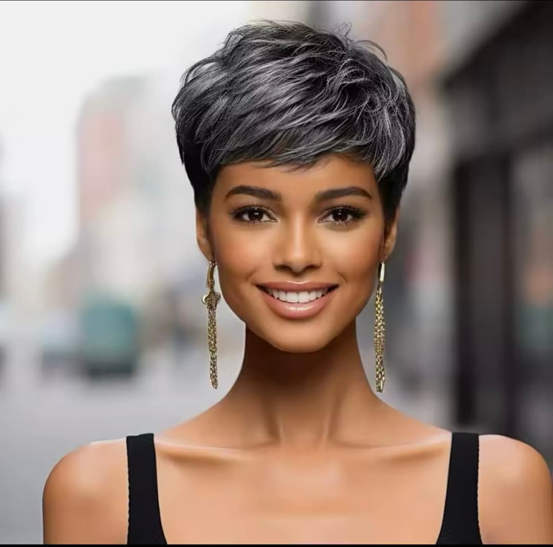 Peruca din par natural Grey Madame